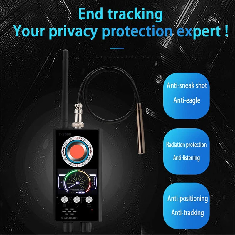 T9000 RF Lens Detector Camera Finder Surveillance Hidden Spy Camera Detector