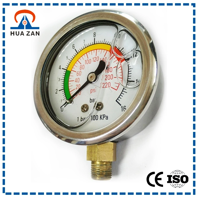 Direct Manufacture Sale Stainless Steel Glycerine or Silicone Oil Filled Pressure Gauge