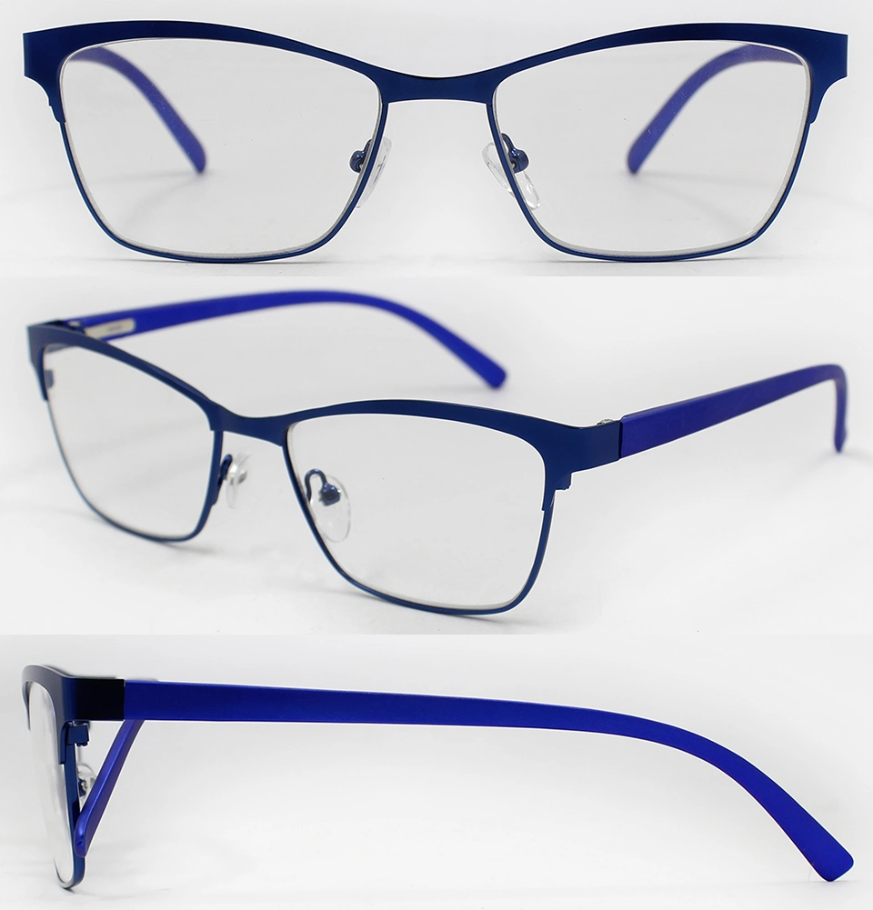 Blue Light Blocking Metal Reading Glasses Durable Customized Shape Suitable (WRM20016)