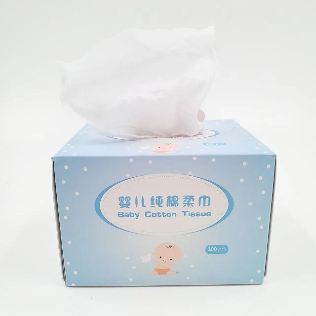 Cleaning and Skin Care Natural Cotton Soft Facial Tissue