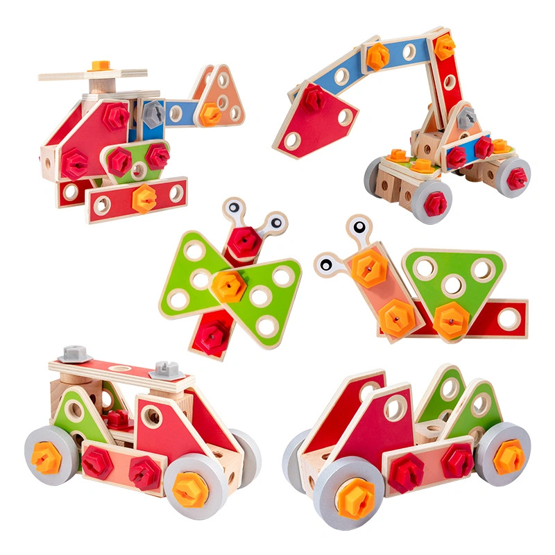 Wooden Multifunctional Particle Model Modular Detachable Educational Toy