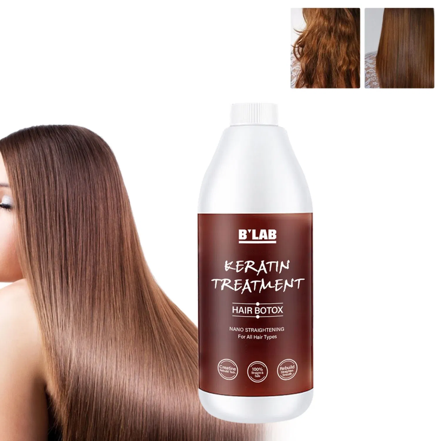 OEM/ODM Hair Professional Salon Brazilian Keratin Smoothing Straightening Hair Treatment Keratin Smooth