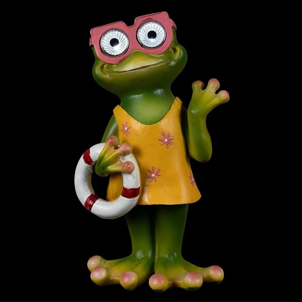 Frog Garden Decoration LED Eyes Solar Ci22783