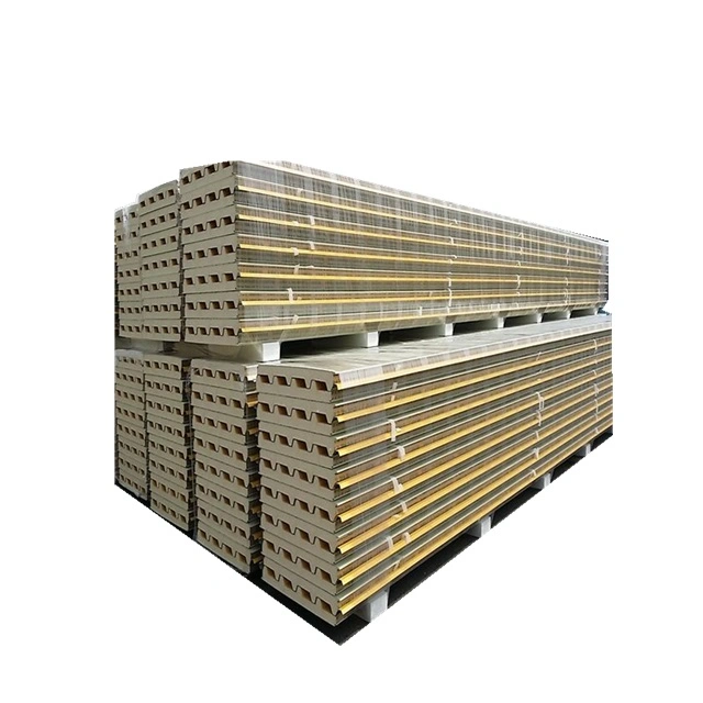 EPS/PU/Rockwool Sandwich Panel for Light Weight Building Material Used to Internal Partition