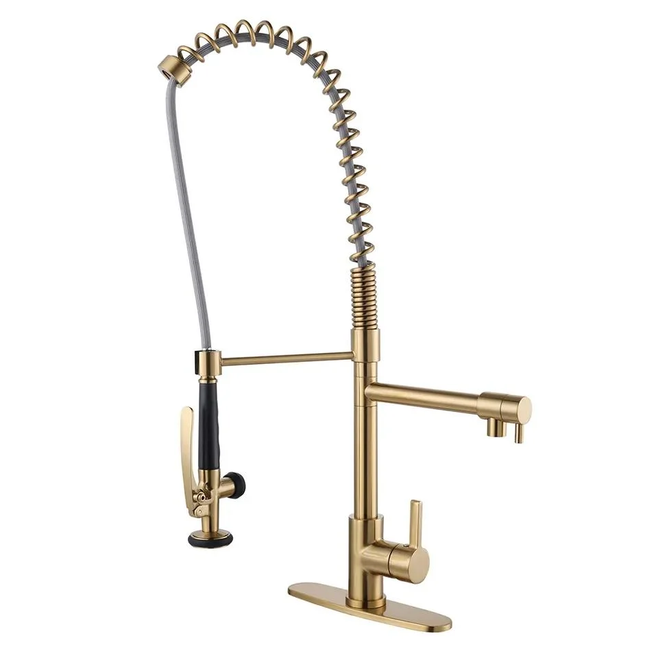 Kitchen Tap Water Tap Bathroom Faucet High Arc Spring Swing Spout Sprayer Desk Kitchen Sink Mount Faucet