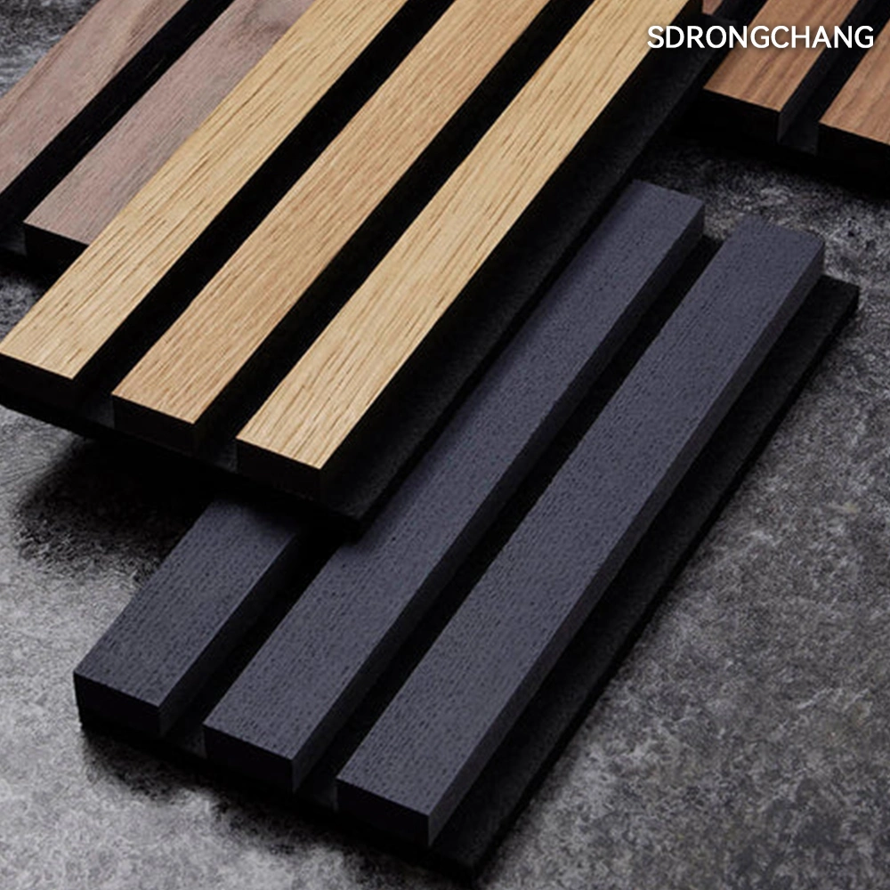 Holzfurnier Lamellenplatten für Innenwand und Decke 3D Akustikpanel