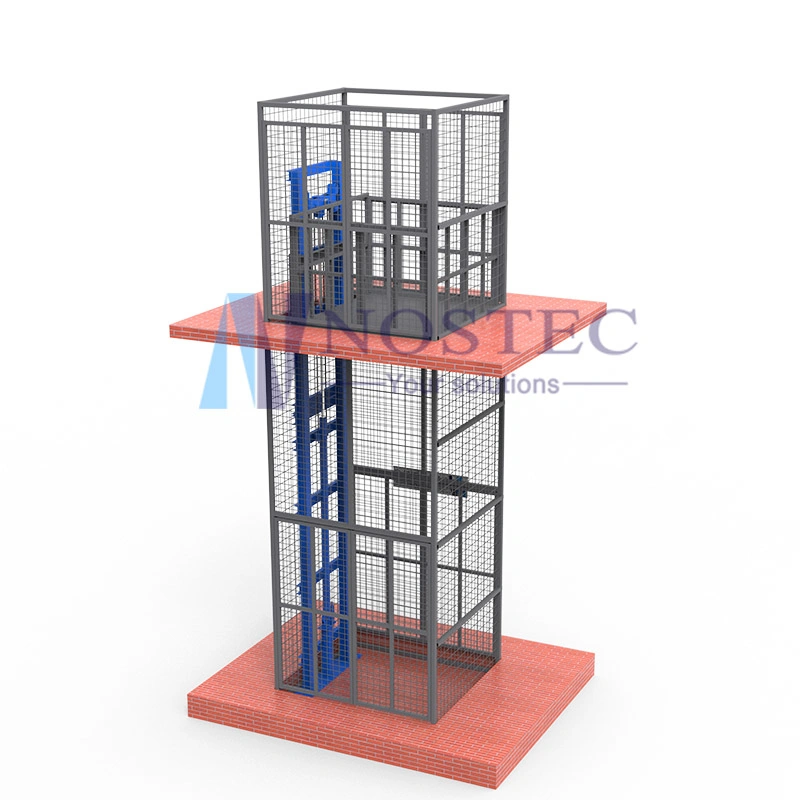 500kg Warehouse Cargo Lift with Mesh Enclosure