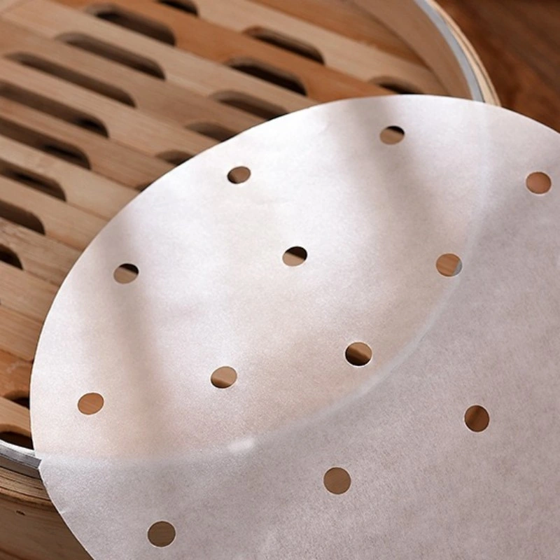 Cut Perforated Silicone Nonstick Parchment Paper for Steaming Liners/Baking Air Fryer Liners