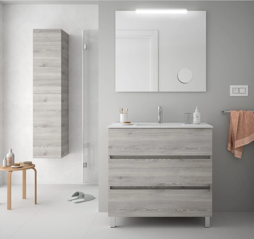 Kundenspezifisches Design Badezimmer Eitelkeit Hohe Qualität/hohe Kostenleistung Besseres Preis Holz Badezimmer Schränke mit Keramikbecken