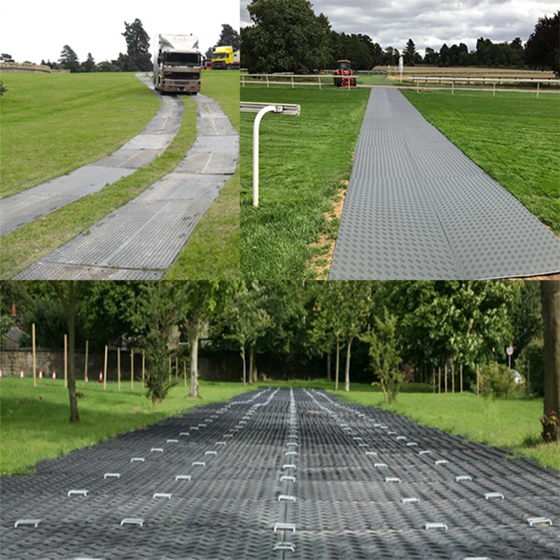 Antidérapant génie plastique HDPE à usage intensif des tapis de la route temporaire