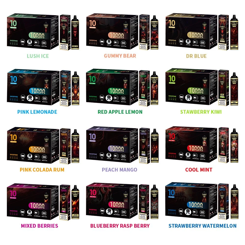 Neu Randm Einweg Vape 10000 Puffs Factory Preis 20ml E Juice Tornado Vape Supbliss Umbra 10000 Puff Vape Bar