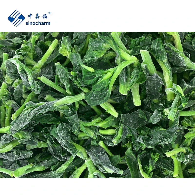 Sinochmom Top Sale HACCP OEM Marca Verde fábrica de hortalizas frescas Precio 10kg Bulk IQF Flor de colza congelada
