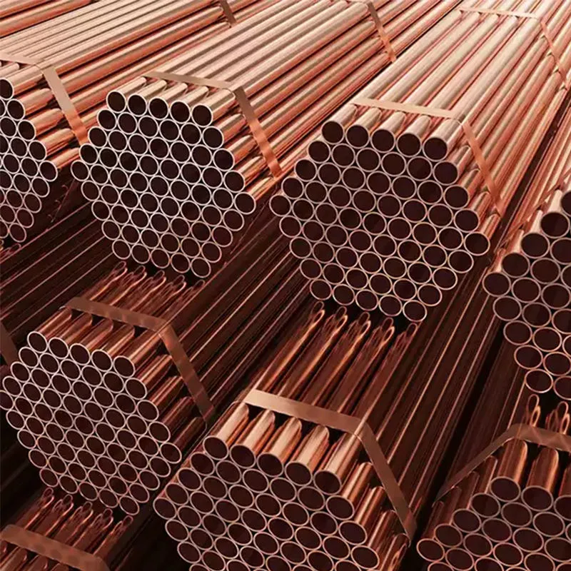 Copper Round Pipes T2 C1100 C1020 C1200 C5191 C105 C10100 Cu ETP H Brass Tube ASTM B111 C68700 Copper Tubes for Air Conditioner Refrigerator