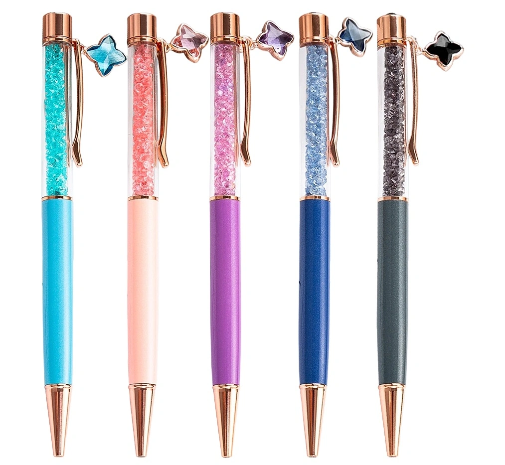 Promotion cadeau plastique cristal écriture stylo cristal boule stylo