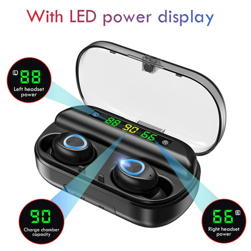 F10 Wireless Mini Sport in-Ear Earbuds Stereo Earphones with Charging Box