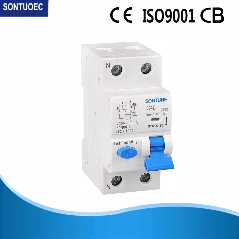 A Type Residual Current Circuit Breaker with Over Load Current Protection RCBO