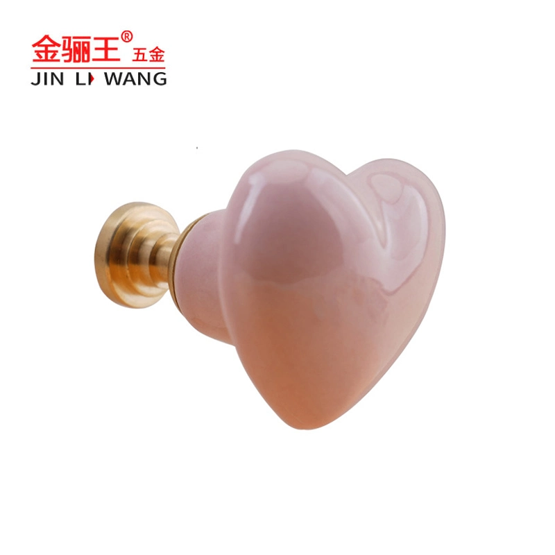 High quality/High cost performance Ceramic Heart Knobs Kitchen Cabinet Pulls for Furniture Hardware