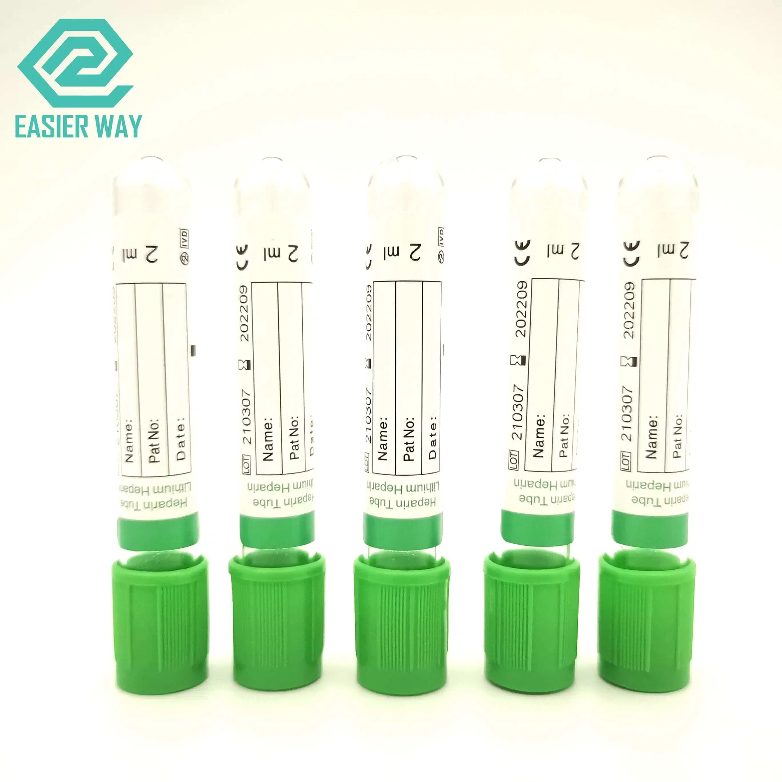 Factory Pirce Different Color Glass/Pet Blood Collection Tubes