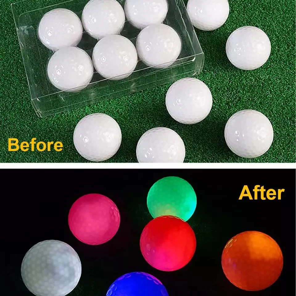 Factory Price Custom Logo Multiple Colors High Bounce Glow Flashing Light LED Golf Balls