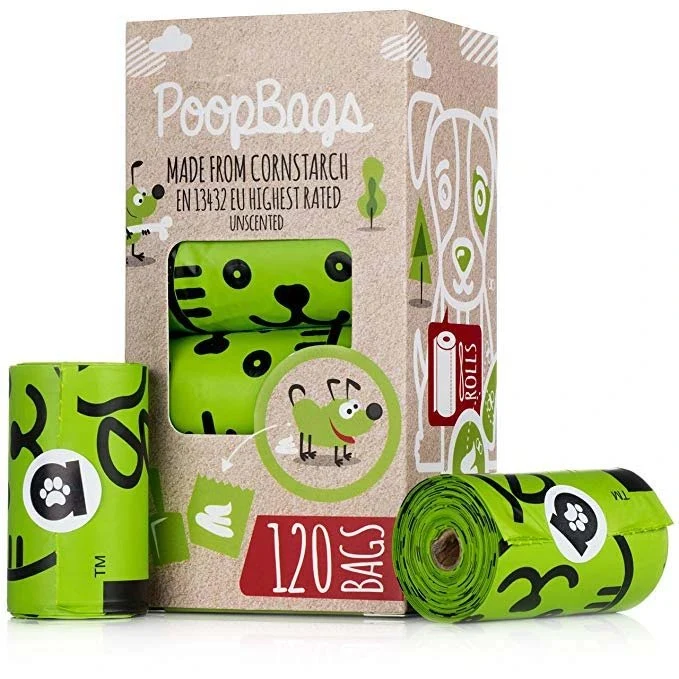 Sac à poop biodégradable à 100 % compostable pour chien support de déchets pour animaux respectueux de l'environnement Personnalisé