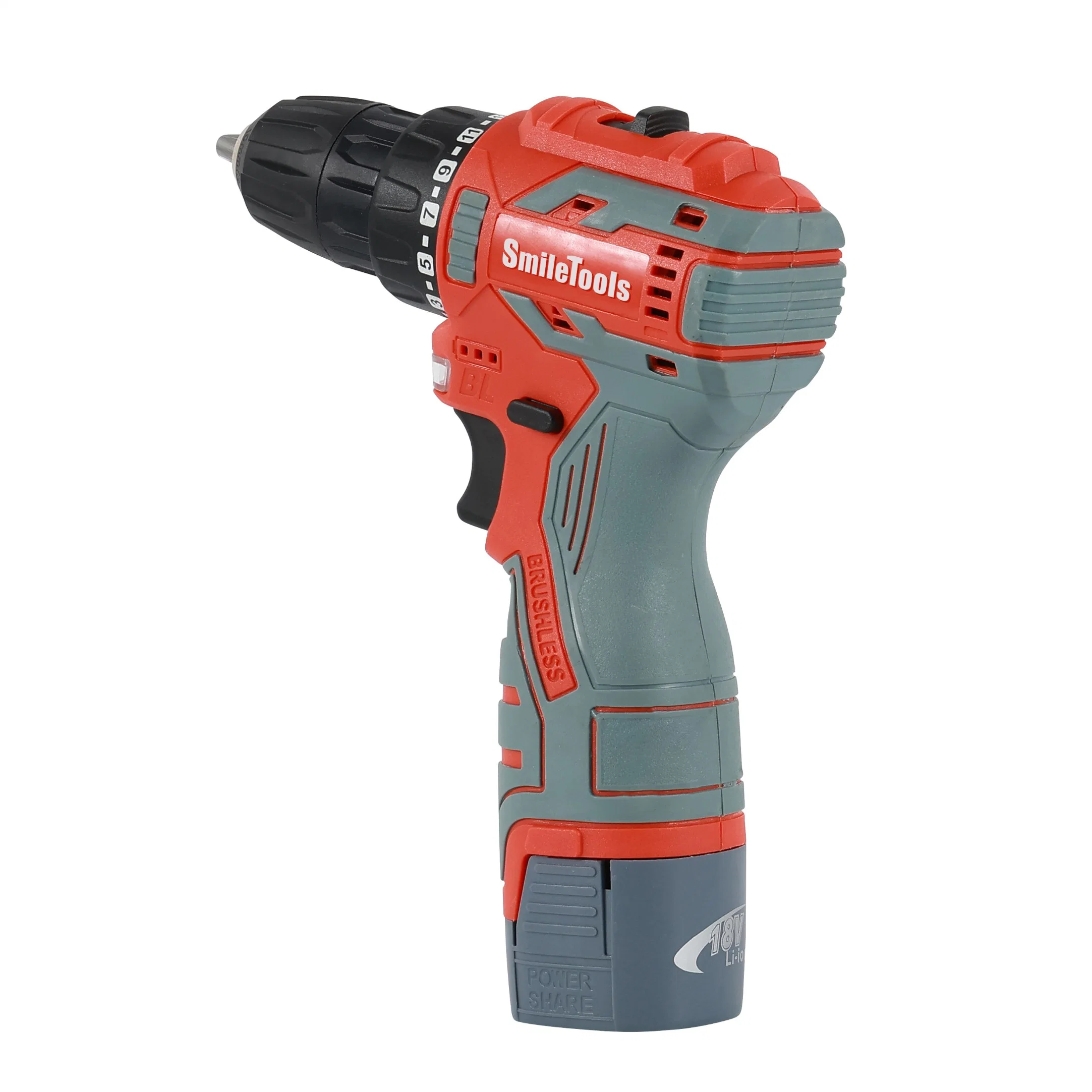 Factory Wholesale/Supplier 13mm Cordless Power Tool 20V Lion Battery Electric Impact Drilling Machine Set with Two Batteries