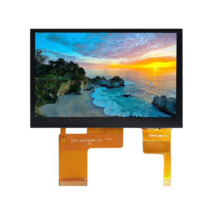 4,3 Zoll IPS TFT LCD Modul mit benutzerdefinierter Verbindung Touch Panel 480 * 272 Auflösung Industrielle Steuergeräte