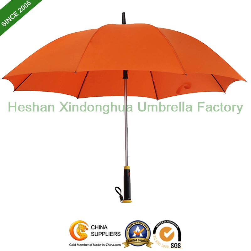 27 Inch Straight Golf Rain Cool Fan Umbrella with USB Phone Charger for Promotional Gift (FAN-0027ZF)