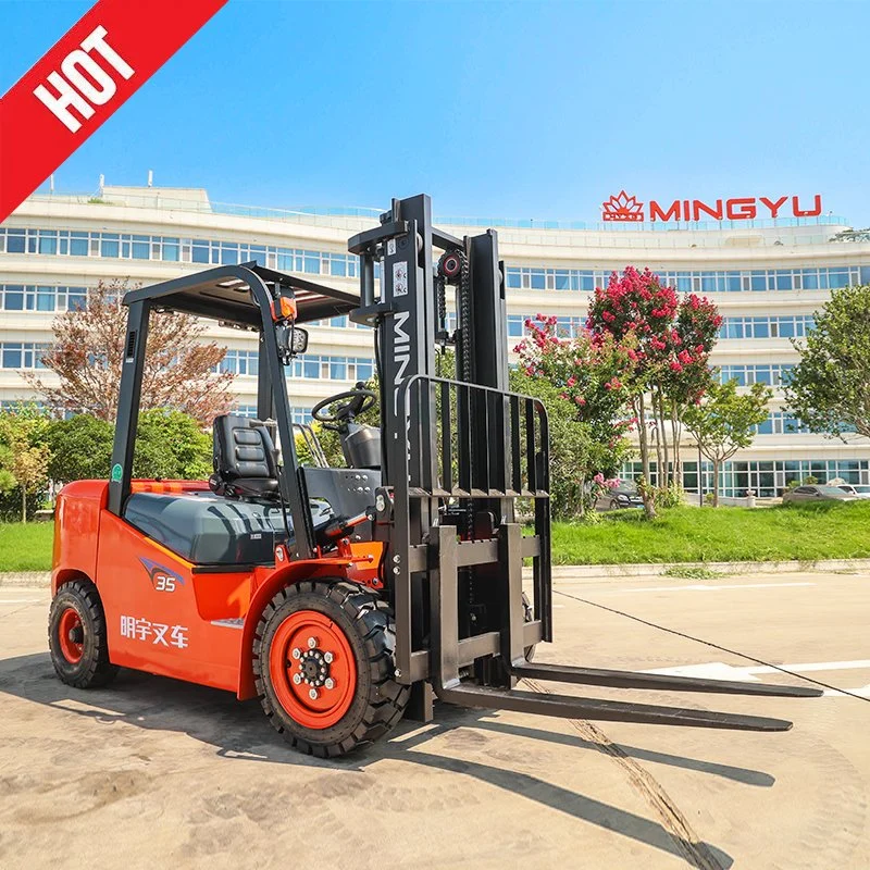 Промышленные коробки передач Mingyu 3t 3,5 т, колесные малогабаритные дизельные двигатели повышенной проходимости Мини-вилочный погрузчик