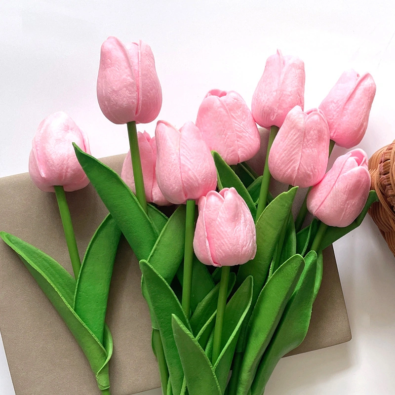 Tulip para la fotografía de boda decoración PU flor artificial