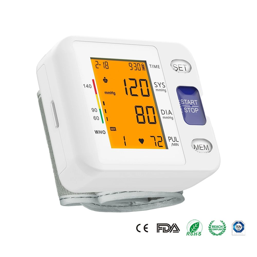 Automatic Bp Machine Cuff Wrist Digital Blood Pressure Monitor with Pulse Rate and Irregular Heartbeat