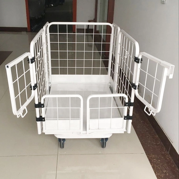 Logistics Trolley Folding Wire Mesh Warehouse Supermarket Trolley for Transport