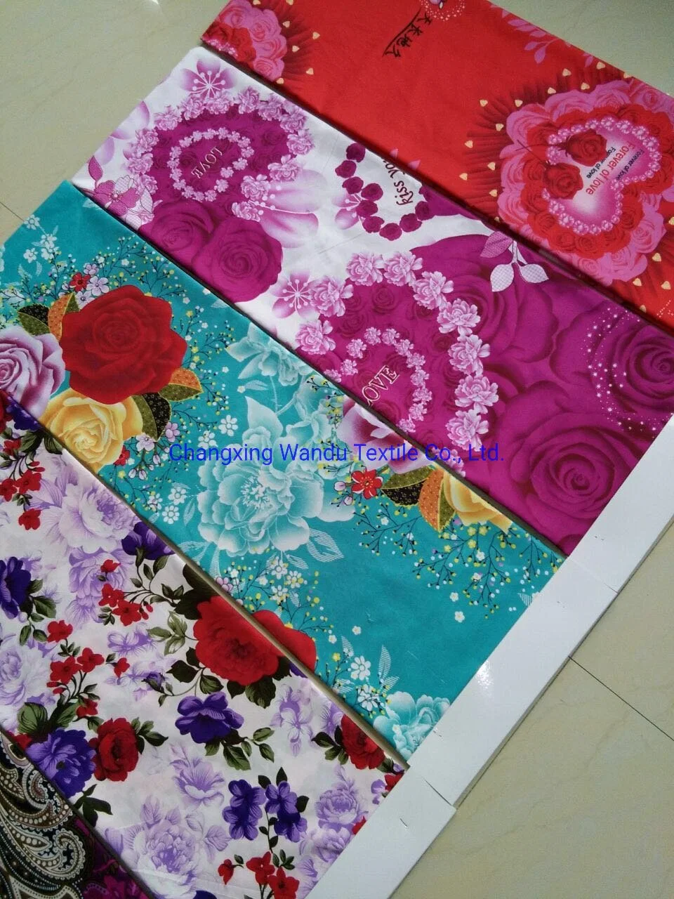 100% Polyester 3D Disperse Printing Flat Design Printed Microfiber Bed Fabric