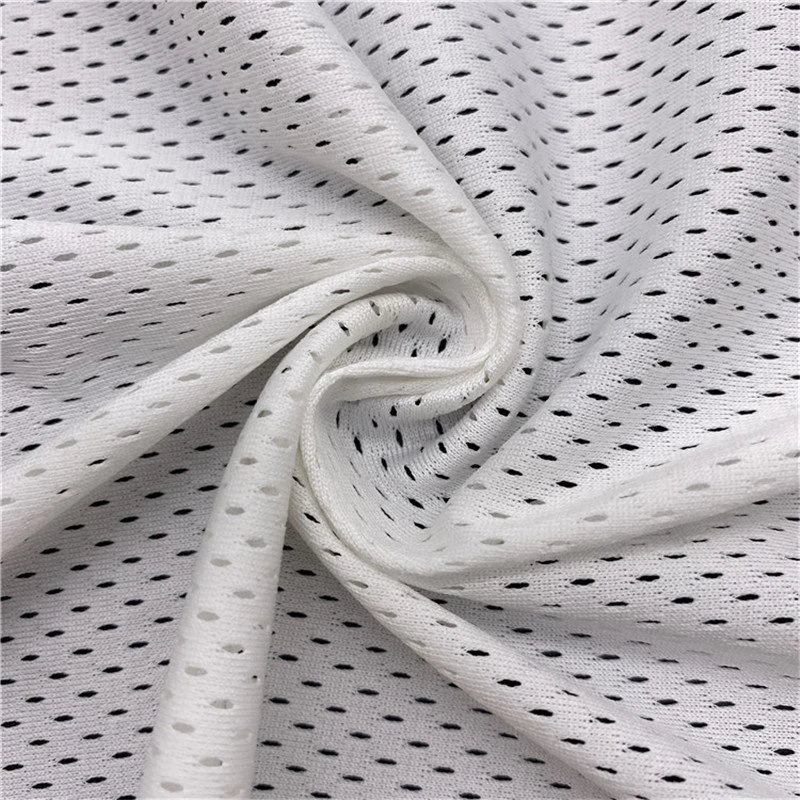 100% Polyester 75D White Mesh Fabric for Sport Top and Sport Jersey