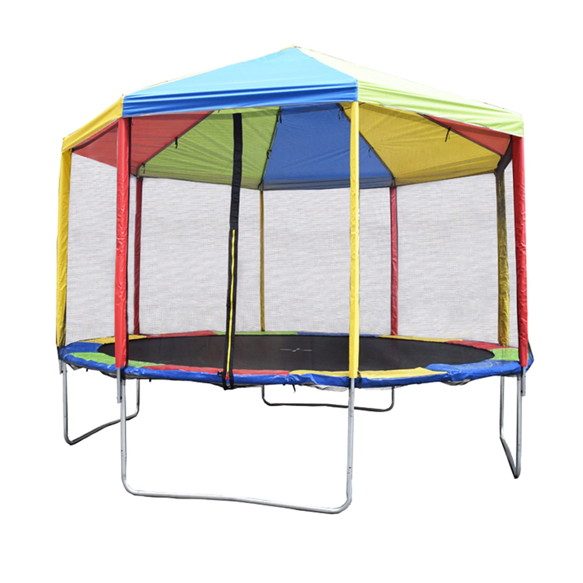 Trampoline rond professionnel pour adultes et enfants avec tente.