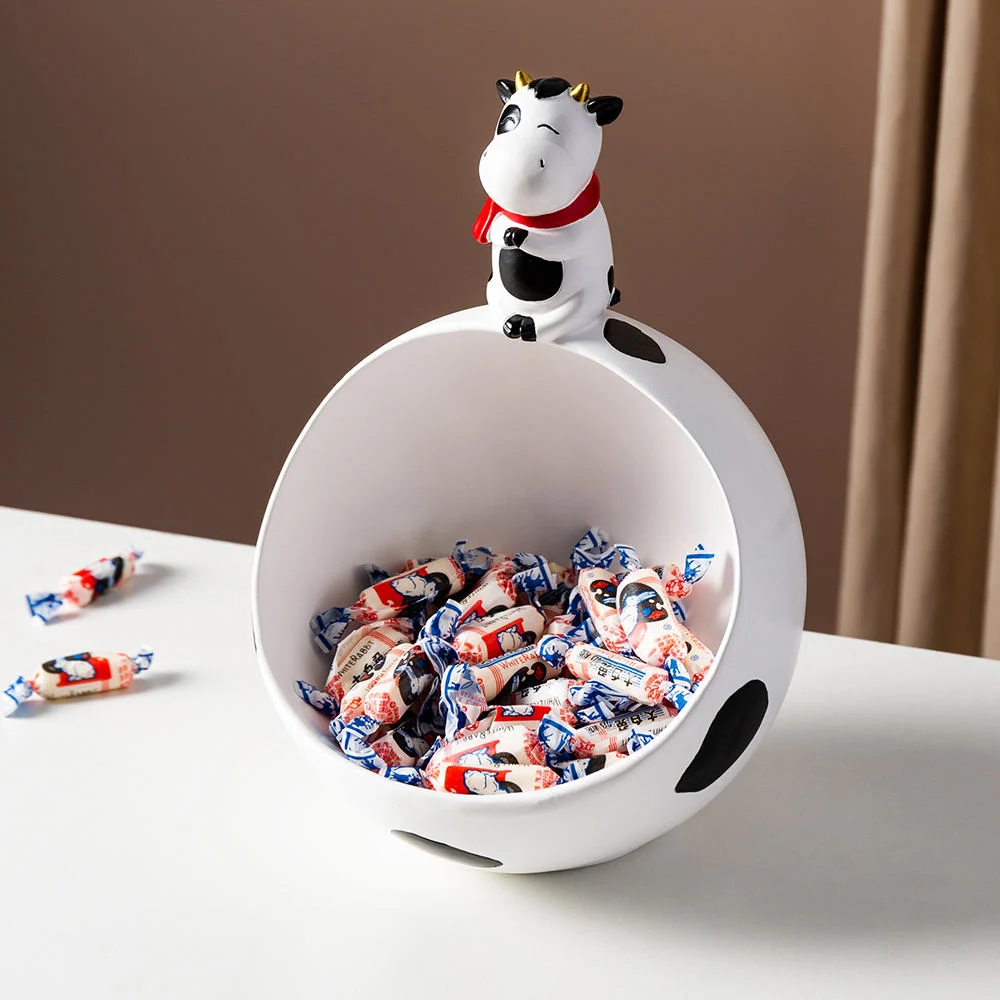 Creative Milk Storage Tank Resin Animal Candy Key Debris Storage Ball