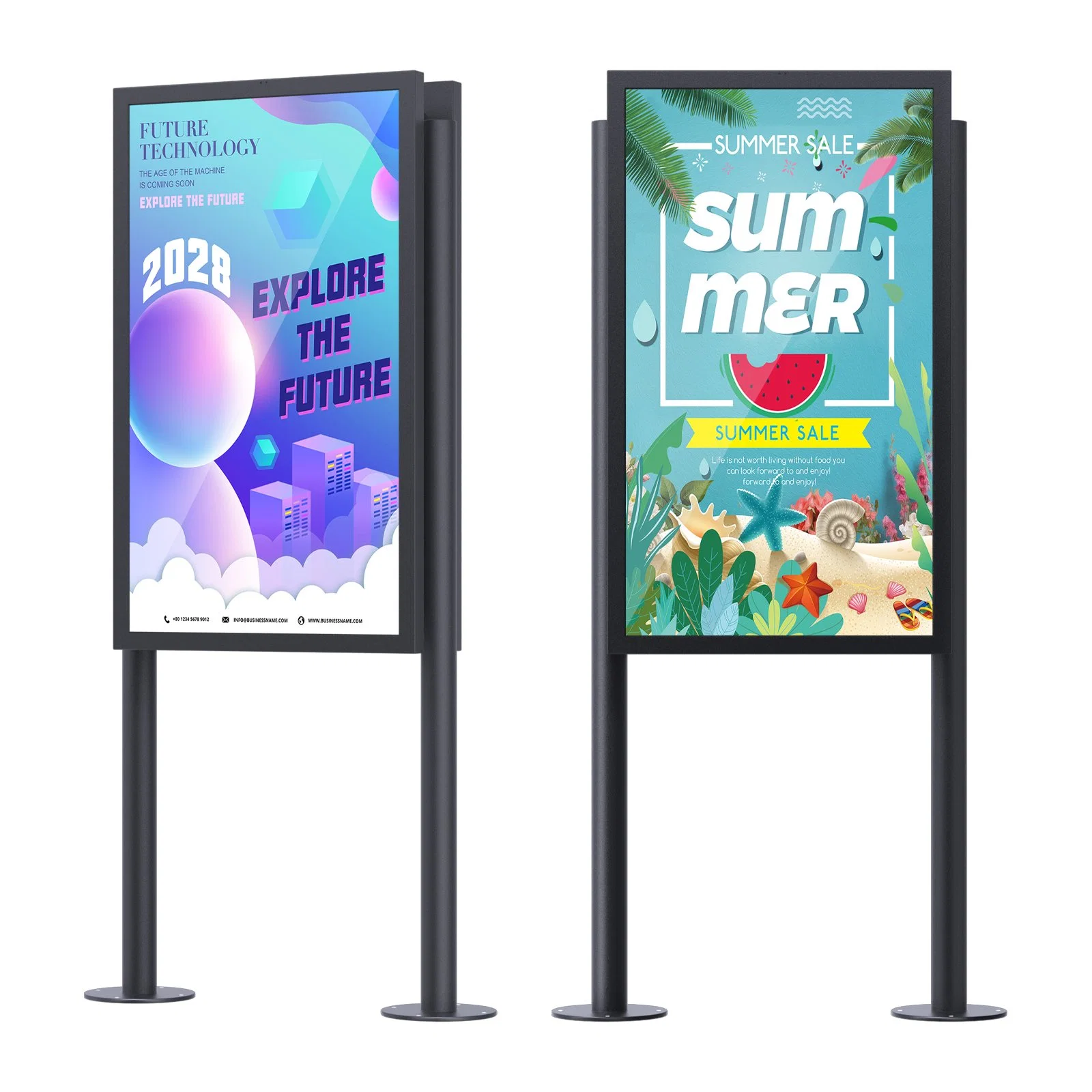 IP65 50 Advertising 43 Inch LCD Screen Digital Signage Display 55 Inch Outdoor Wall Mounted LCD