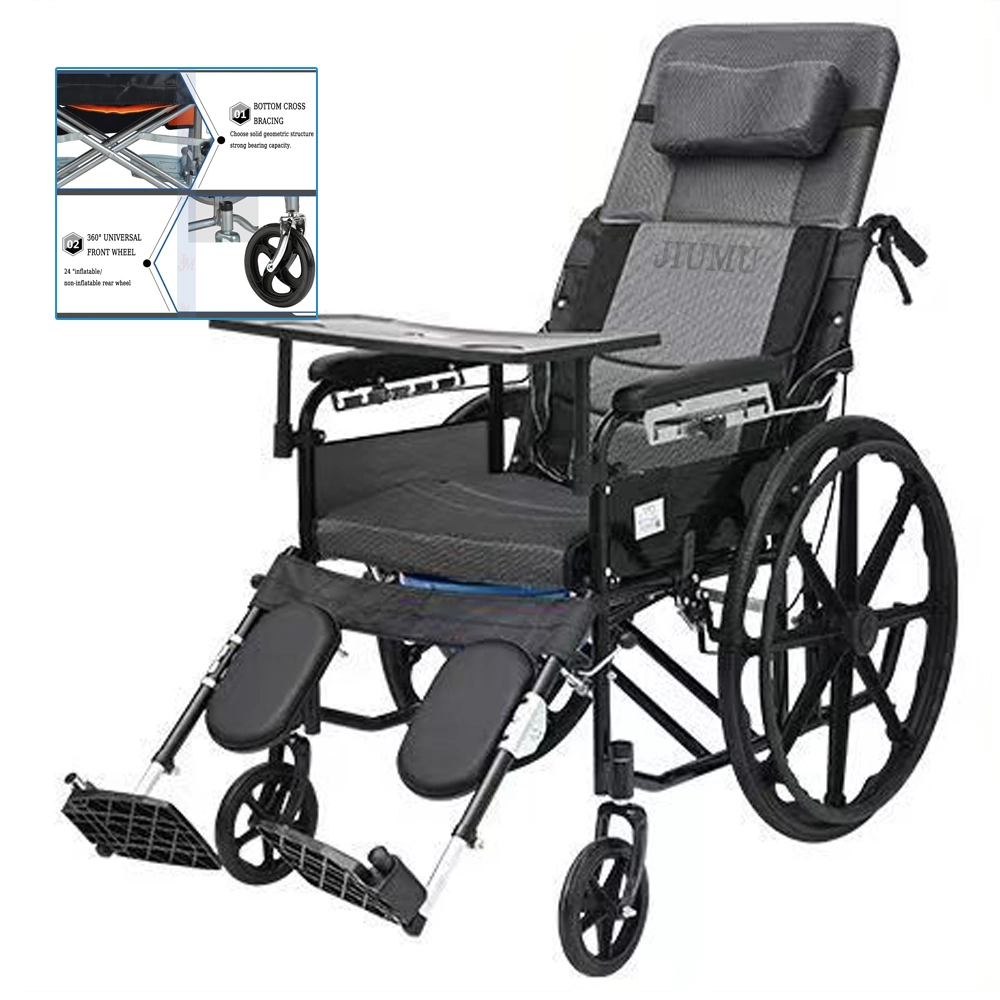 Folding Powerful Wheelchair Portable Lightweight Manual for Disabled