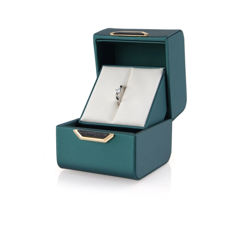 Top Quality Creative Lip Lock Double Opening PU Jewelry Pendant Ring Box