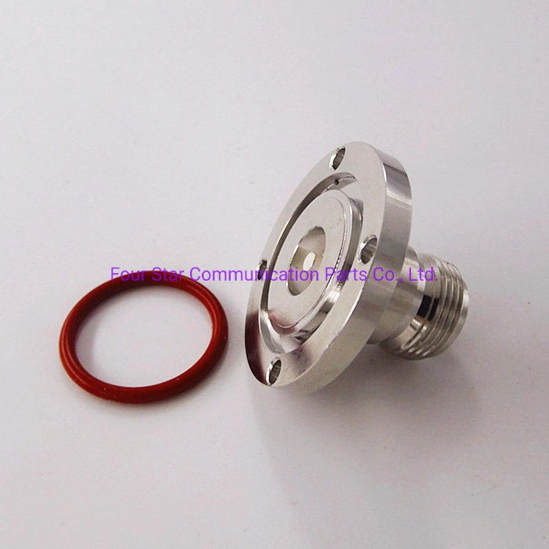 Waterproof Rubber O-Ring N Type Female Round Panel RF Coaxial Connector with Receptacle