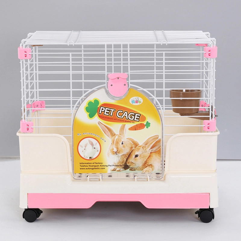 Rabbit Drawer Type Spray Proof Urinebreeding Double Rabbit Cage