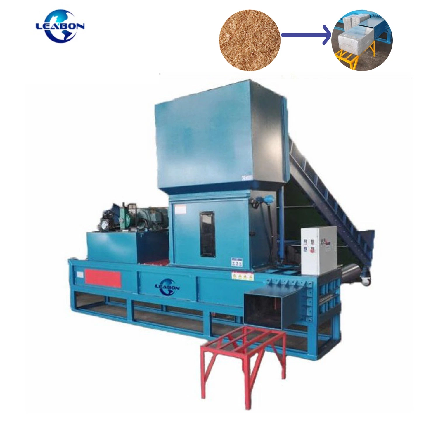 CE 1-3t/H Hydraulic Wood Sawdust Bale Press Machine Wood Shaving Bale Packaging Compactor Baler Machine