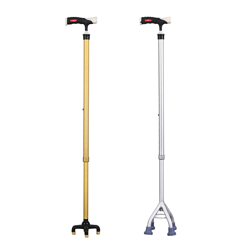 Big Stock Aluminum Alloy Cane Lightweight Crutches Walking Stick Four Feet