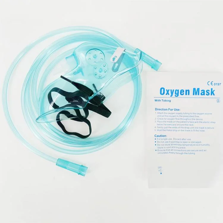 Preço de grossista de fábrica de oxigénio de PVC médico descartável CE de alta qualidade Máscara