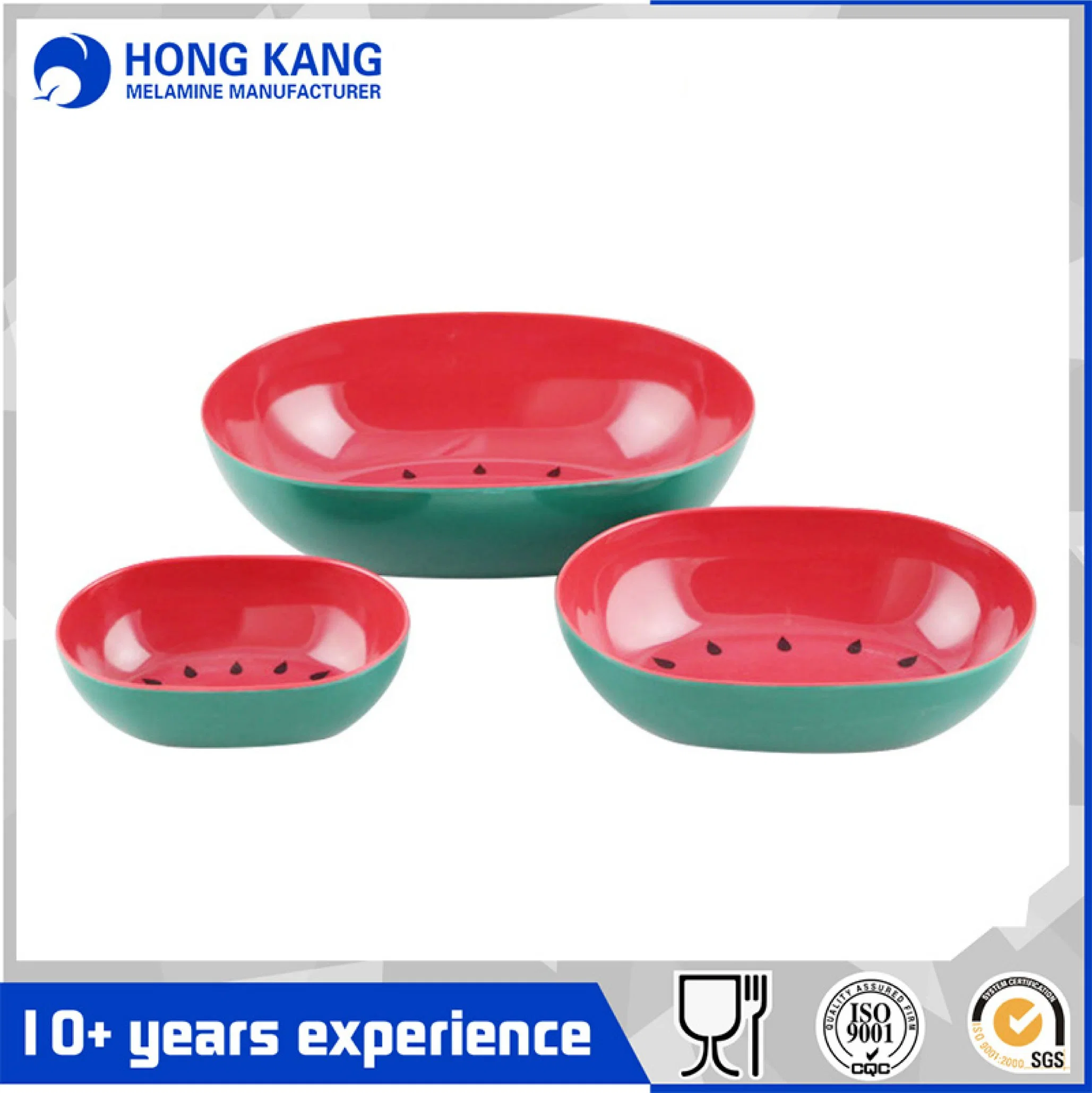 Food Grade Color Melamine Plastic Football Bowl Set