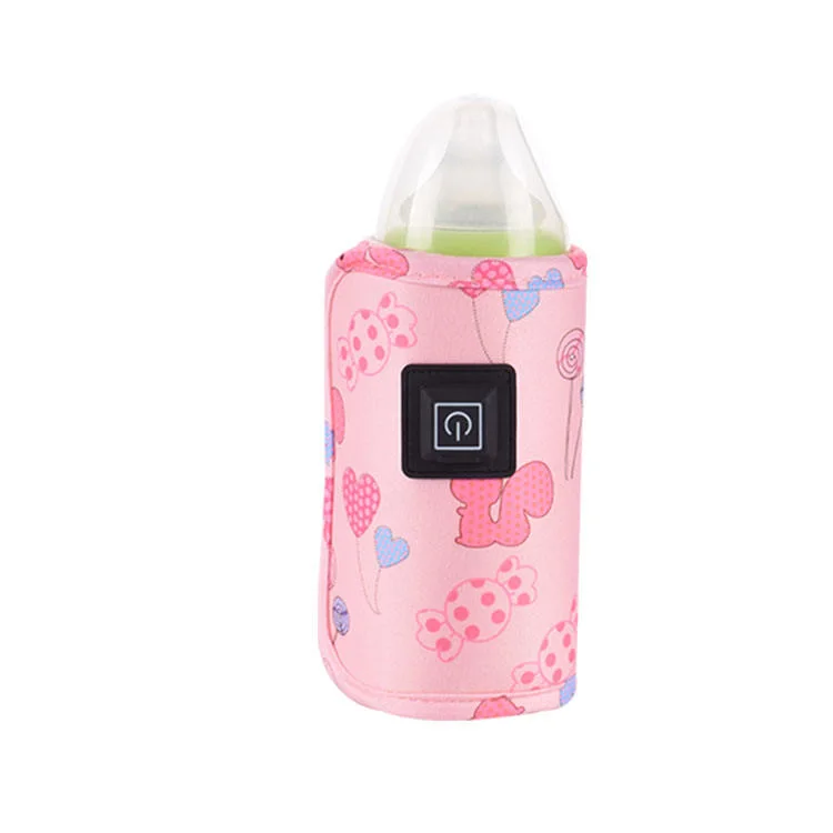 Portable Outdoor and Night Animal Pattern Lovely USB Milk Insulation Smart Temperature Feeding Bottle Heater Cover