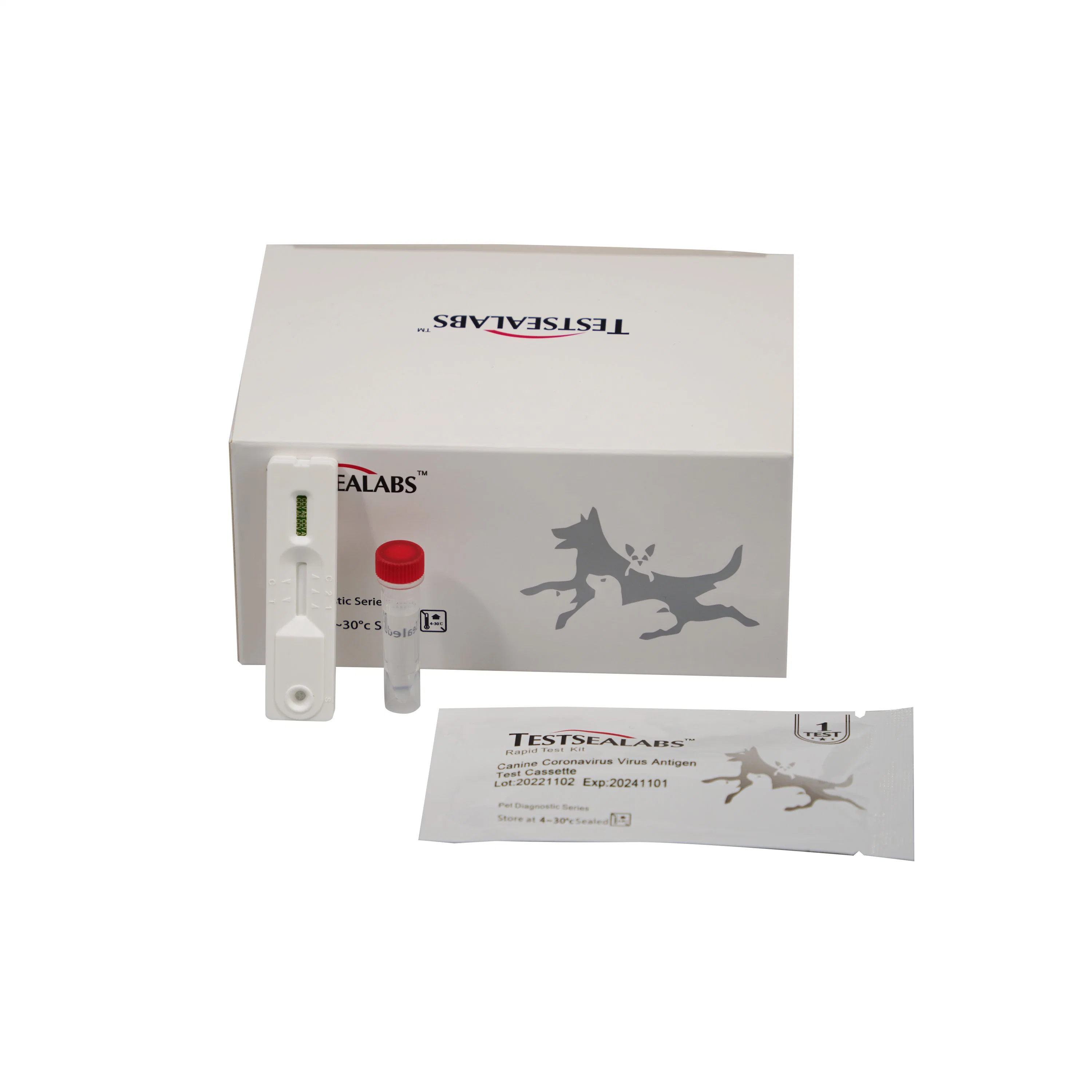 Coronavirus canin de diagnostic vétérinaire Kit de test de l'antigène CCV Ag