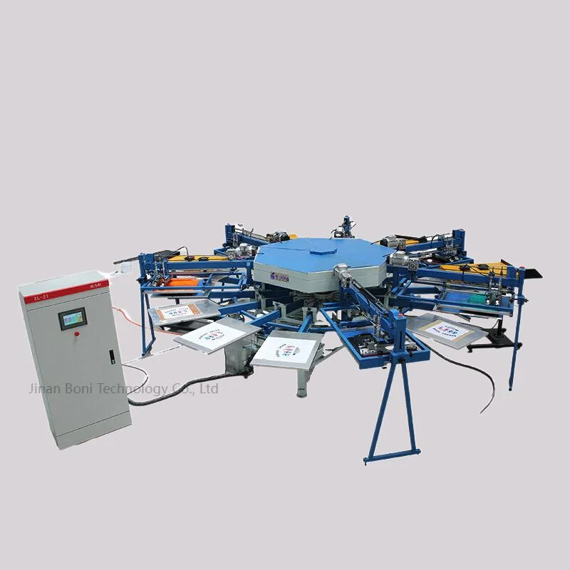 Manual 8 Color/8 Station T Shirts Carousel/Rotary Silk Screenprint Press Screen Printing Machine with Micro Registration Kr6/14A