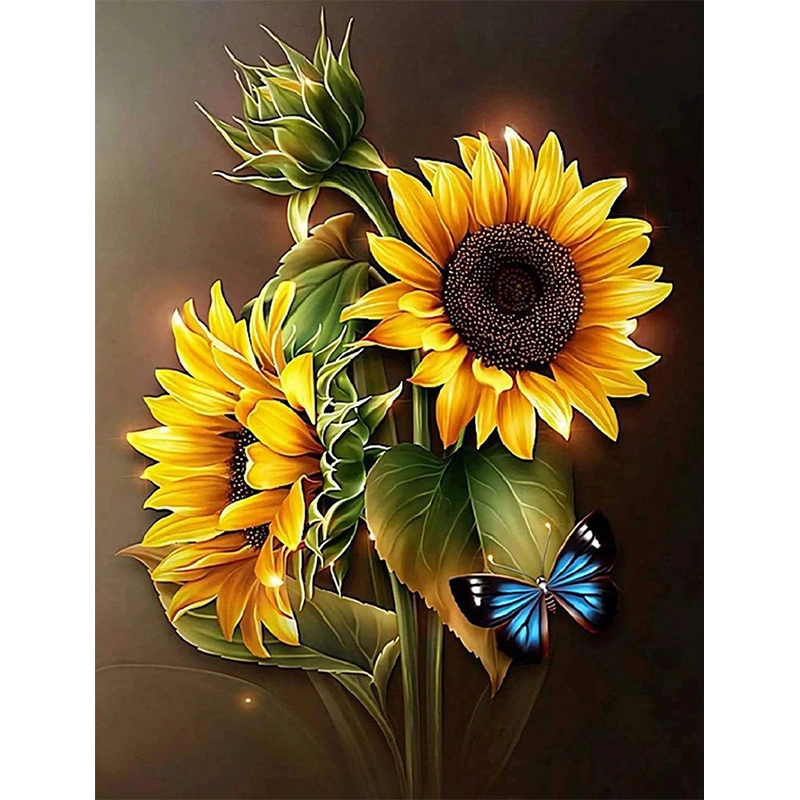 2020 Mayoristas producto Nuevo Girasol 5D DIY Pintura de diamante de cristal Kits