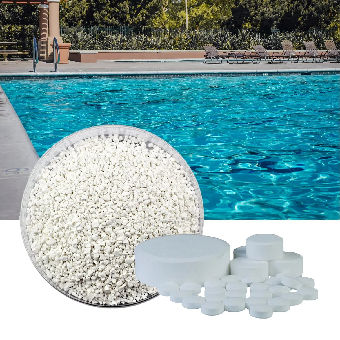 TCCA Trichloroisocyanuric Acid Trichloro Acid Swimming Pool Chlorine bleach water treatment granular