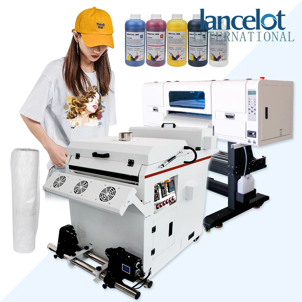 Lancelot Dtf Printing Machine with 2 I3200 with Hoson Mainboard T-Shirt Printers White Ink Printing Solution with 60cm Width Powder Shaker